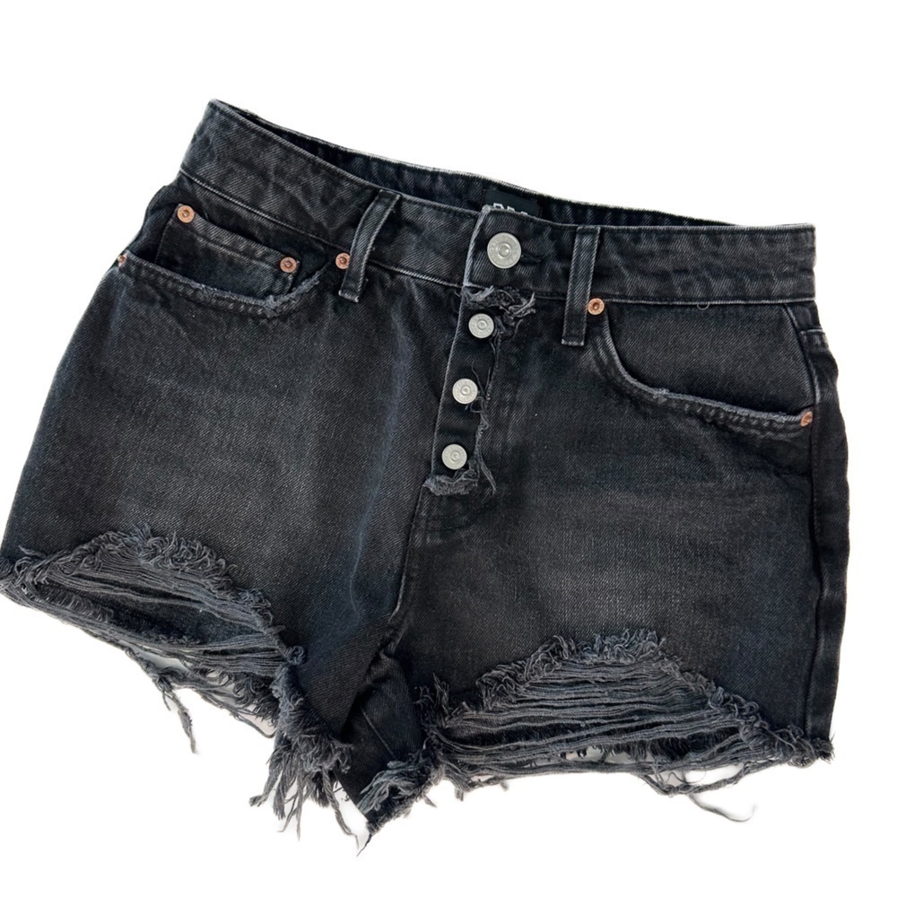 BDG Urban Outfitters Button Fly Black Cutoff Denim Shorts